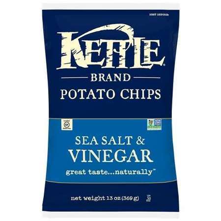 KETTLE FOODS Kettle Potato Chip Sea Salt Vinegar 13 oz., PK9 112230